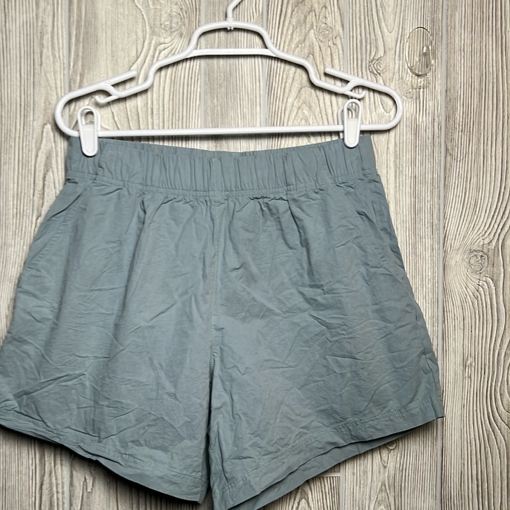 Women’s Zyia Active Cotton Shorts Light Blue Size Large